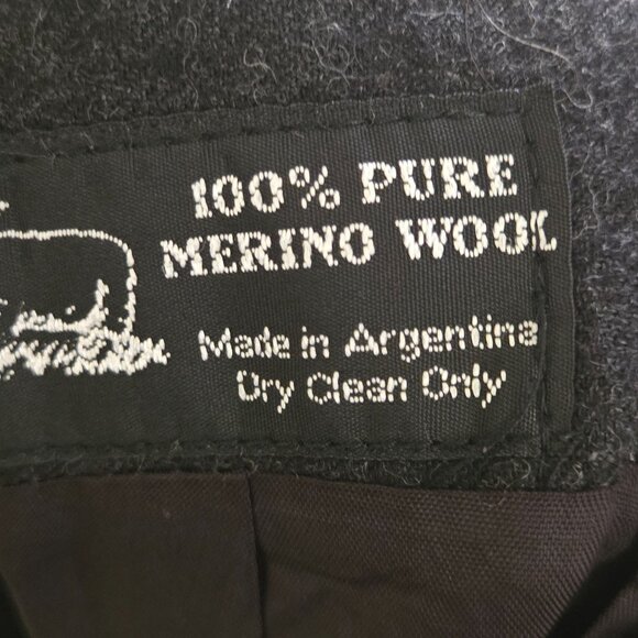 Giorgio Sant Angelo Vintage Wool Charcoal Gray Pencil Skirt Size 12 - Picture 4 of 4